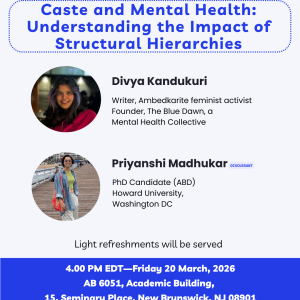 A Conversation on "Caste and Mental Health"